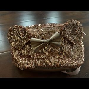 Disney Loungefly rose gold sequin Fanny pack